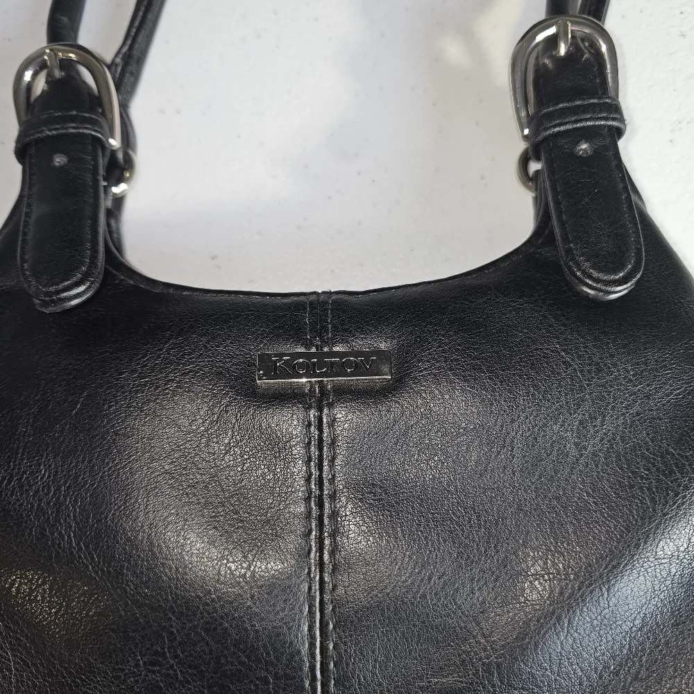 Kounty Black Leather Shoulder Bag - Picture 13 of 16